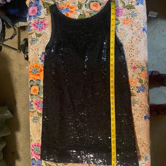 Vintage free people black sequin shift cocktail dress size 4 - Picture 5 of 11